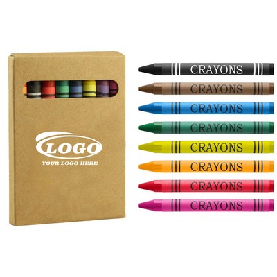 8 Pack Colored Crayons Set